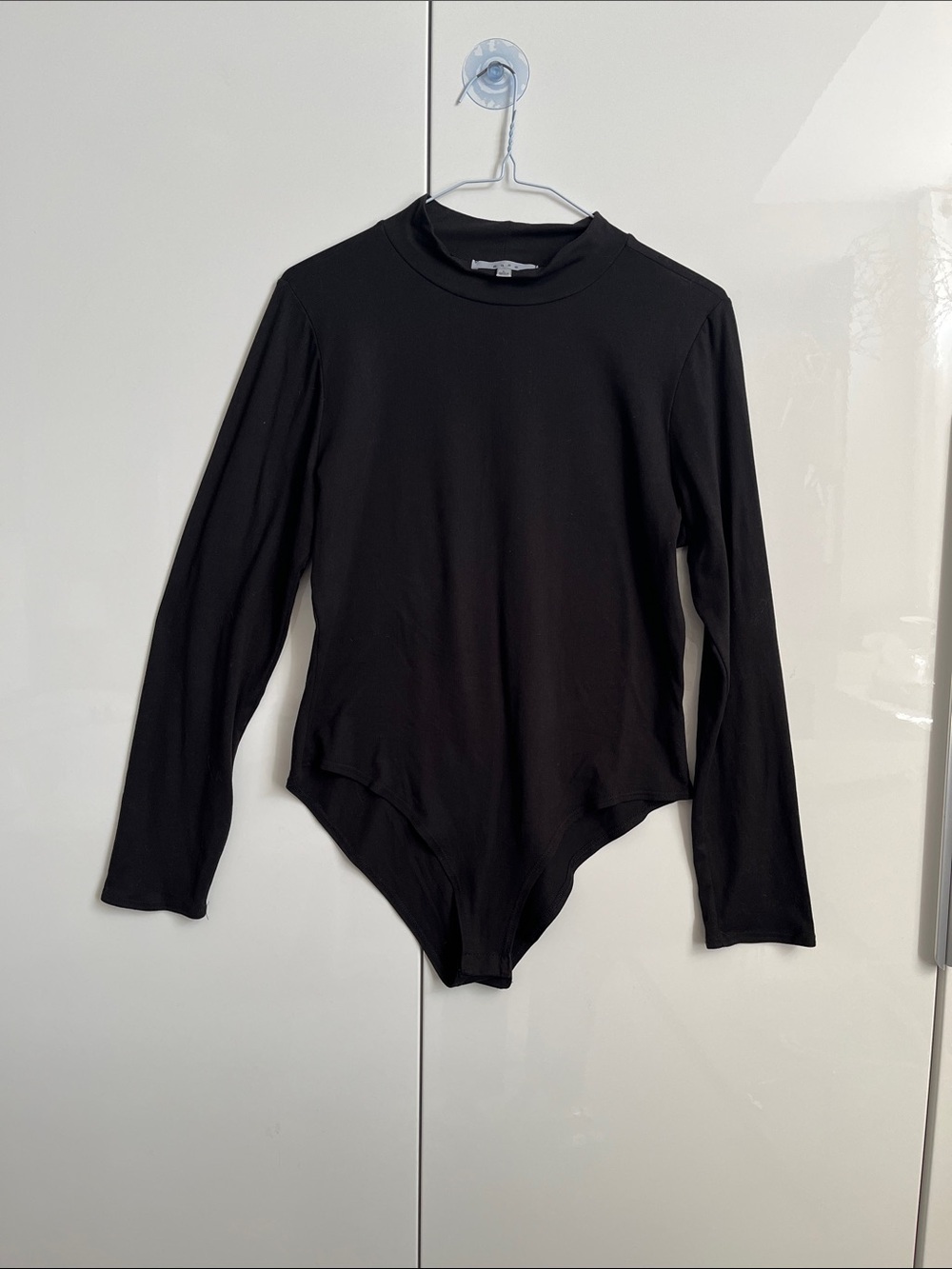 GAZE NWOT Black Long-Sleeve Mock Neck Bodysuit, Size L